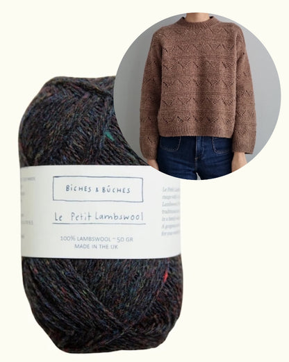 Hazelnut Sweater | delicate pattern made from Le Petit Lambswool by Biches & Bûches
