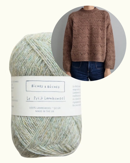 Hazelnut Sweater | delicate pattern made from Le Petit Lambswool by Biches & Bûches