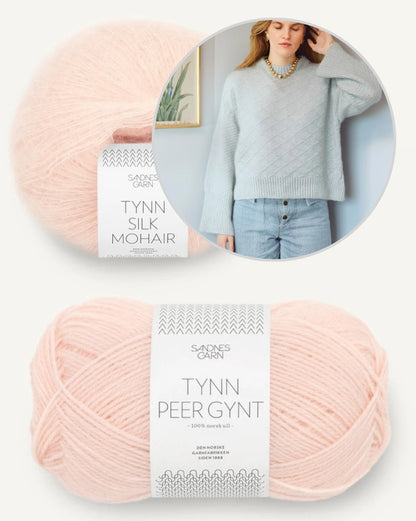Heather Sweater Cable Edition aus Tynn Silk Mohair und Tynn Peer Gynt  Kollektion 2409 DIY 5