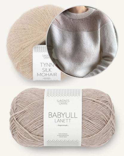 Heaven-bluse | romantisk og feminin i Babyull Lanett og Tynn Silk Mohair fra Sandnes Garn