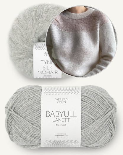 Heaven-bluse | romantisk og feminin i Babyull Lanett og Tynn Silk Mohair fra Sandnes Garn