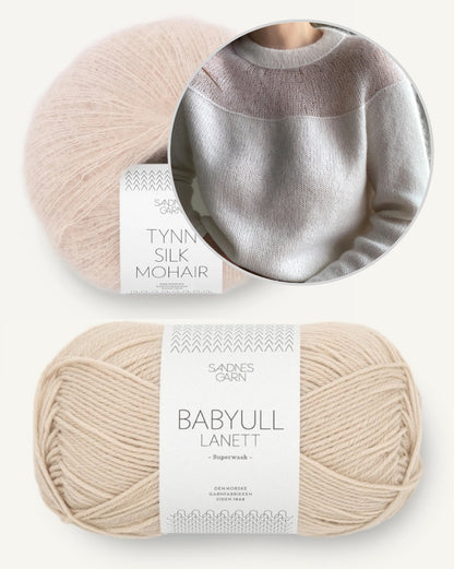 Heaven-bluse | romantisk og feminin i Babyull Lanett og Tynn Silk Mohair fra Sandnes Garn
