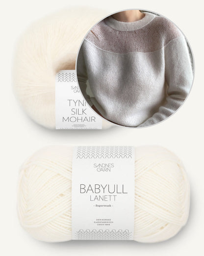 Heaven-bluse | romantisk og feminin i Babyull Lanett og Tynn Silk Mohair fra Sandnes Garn