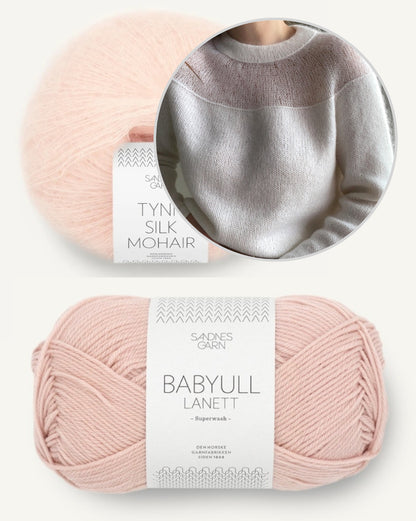 Heaven-bluse | romantisk og feminin i Babyull Lanett og Tynn Silk Mohair fra Sandnes Garn