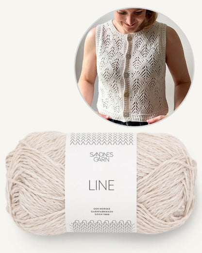 Hey Ho Vest | summery vest made from Line by Sandnes Garn