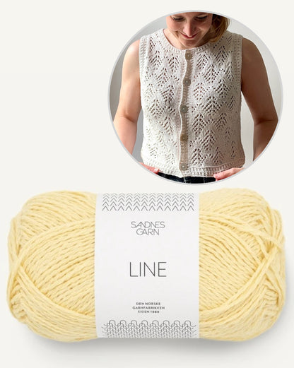 Hey Ho Vest | summery vest made from Line by Sandnes Garn
