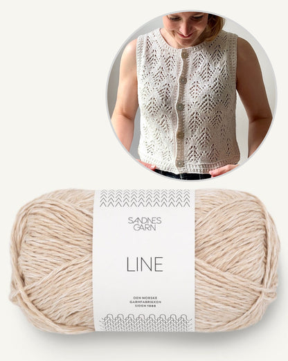 Hey Ho Vest | summery vest made from Line by Sandnes Garn
