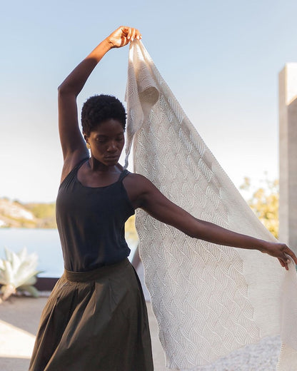 Skala Shawl | delicate scarf made from Tynd by Woolfolk
