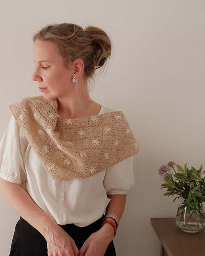 Meadowbright | romantic lace pattern in Le Petit Lambswool by Biches & Bûches