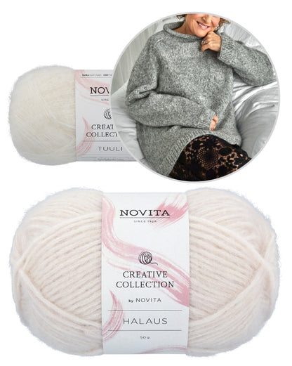 Ingridi pullover | lihtne ja mugav, valmistatud Novita Halausist ja Tuulist