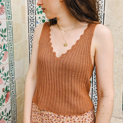 Bedruthan Camisole | inspired by cliff coast made from Pure Silk by Knitting for Olive