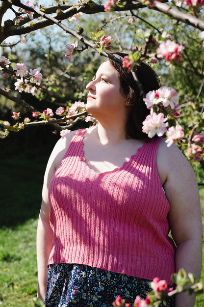 Bedruthan Camisole | inspired by cliff coast made from Pure Silk by Knitting for Olive