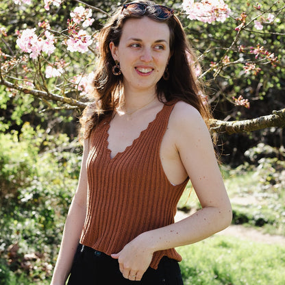 Bedruthan Camisole | inspired by cliff coast made from Pure Silk by Knitting for Olive