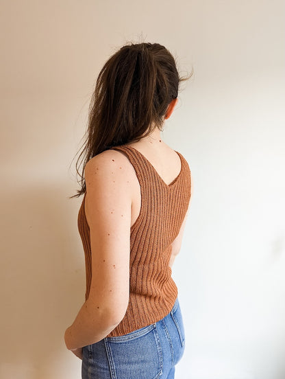 Bedruthan Camisole | inspired by cliff coast made from Pure Silk by Knitting for Olive