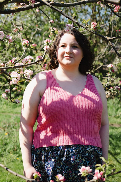 Bedruthan Camisole | inspired by cliff coast made from Pure Silk by Knitting for Olive
