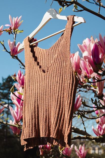 Bedruthan Camisole | inspired by cliff coast made from Pure Silk by Knitting for Olive