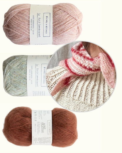 Isla Shawl Winter Edition | delicately fluffy made from Le Petit Lambswool and Le Petit Silk & Mohair by Biches & Bûches