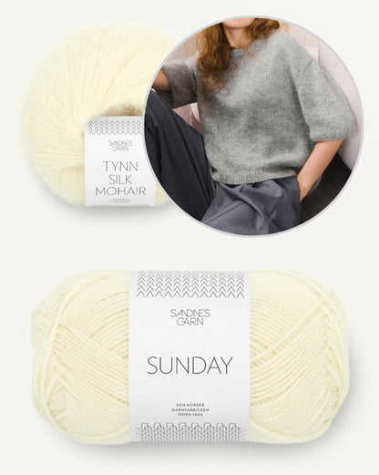 Ivy Shirt Merino | T-shirt de rêve en Sunday et Tynn Silk Mohair de Sandnes Garn