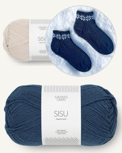 January Socks | snowflake pattern from Sisu by Sandnes Garn with free instructions
