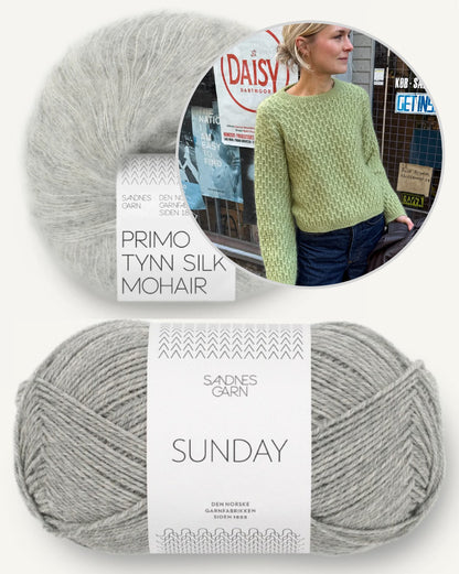 Jenny Blouse | fluffiges Smockmuster aus Sunday und Primo Tynn Silk Mohair von Sandnes Garn