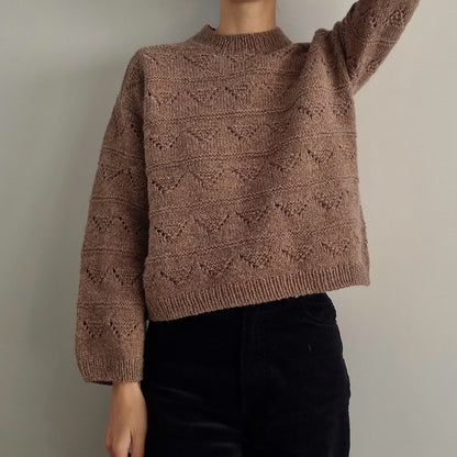 Hazelnut Sweater | delicate pattern made from Le Petit Lambswool by Biches & Bûches