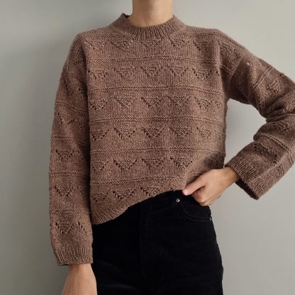 Hazelnut Sweater | delicate pattern made from Le Petit Lambswool by Biches & Bûches