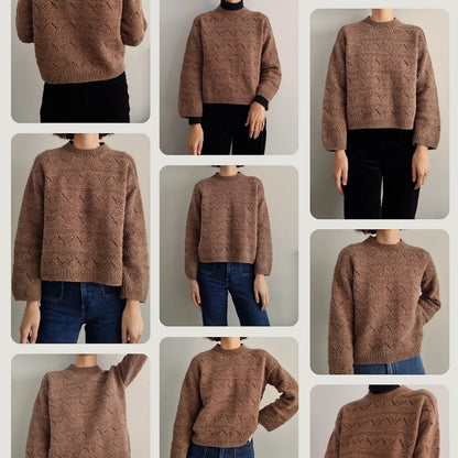 Hazelnut Sweater | delicate pattern made from Le Petit Lambswool by Biches & Bûches