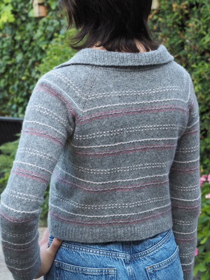 Morse Polo | delicate textured stripes made from Le Petit Lambswool by Biches & Bûches