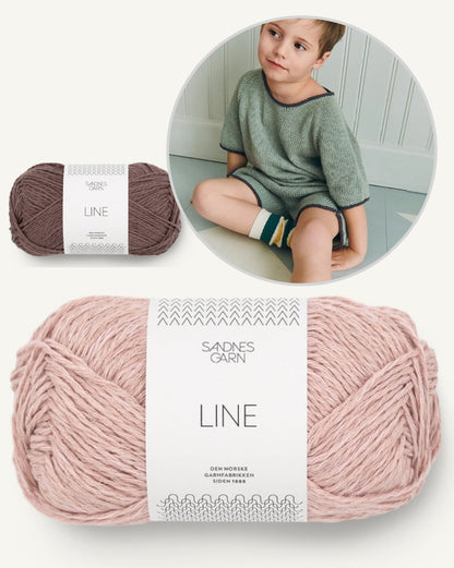 Jonathan Set Junior | sportliche Kontraststreifen aus Line von Sandnes Garn