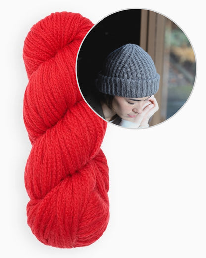 Cappello Jorn | morbido berretto a coste in Far di Woolfolk