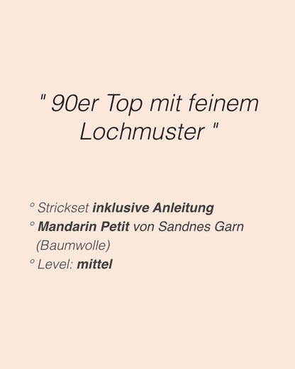 June Top Sandnes | lässiges Lochmuster aus Mandarin Petit von Sandnes Garn