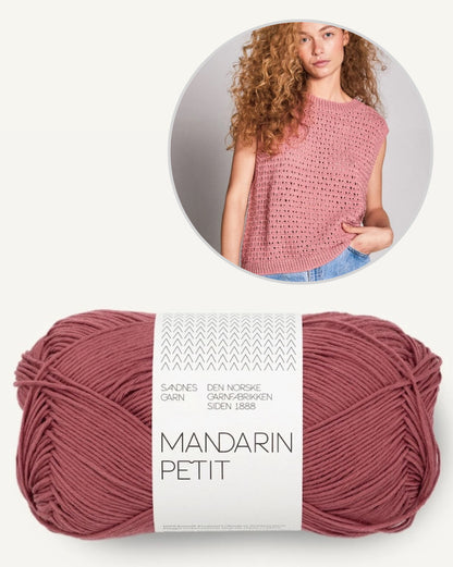 June Top Sandnes | lässiges Lochmuster aus Mandarin Petit von Sandnes Garn