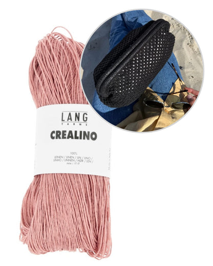 Juno Clutch - Linen | made from Crealino by Lang Yarns