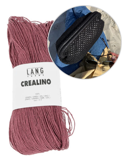 Juno Clutch - Linen | made from Crealino by Lang Yarns