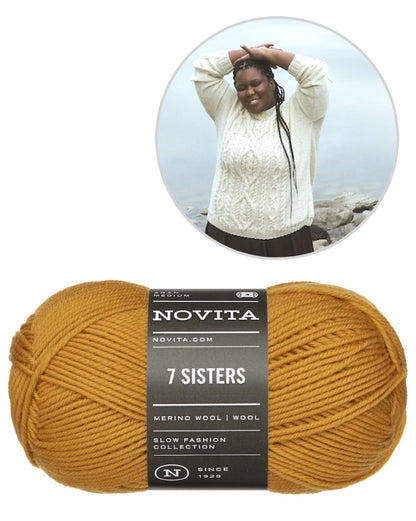 Juurilla cable-knit sweater | classically beautiful, made with 7 Brothers by Novita