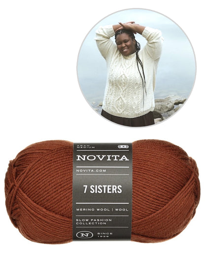 Juurilla cable-knit sweater | classically beautiful, made with 7 Brothers by Novita