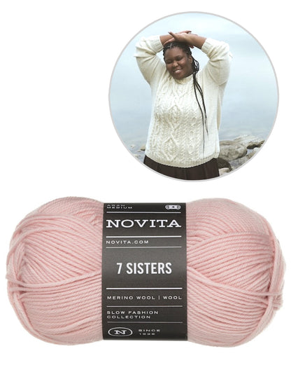 Juurilla cable-knit sweater | classically beautiful, made with 7 Brothers by Novita