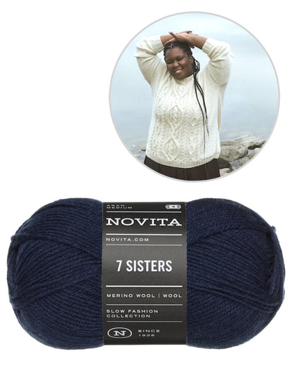Juurilla cable-knit sweater | classically beautiful, made with 7 Brothers by Novita