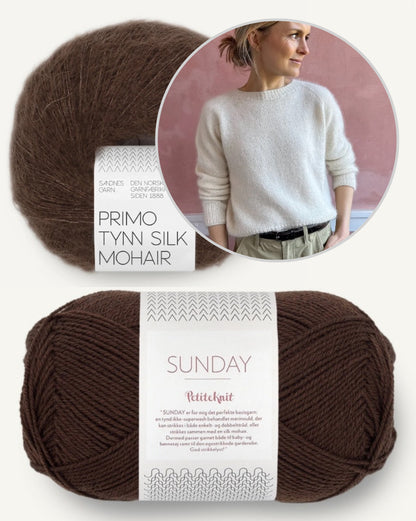 No Frills Sweater | casual classic made from Sunday and Primo Tynn Silk Mohair by Sandnes Garn