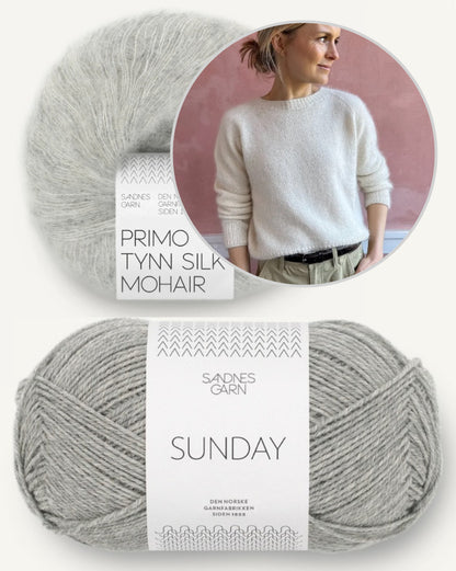 No Frills Sweater | casual classic made from Sunday and Primo Tynn Silk Mohair by Sandnes Garn