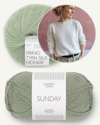 No Frills Sweater | casual classic made from Sunday and Primo Tynn Silk Mohair by Sandnes Garn