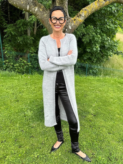 Catelyn Cardigan | Manteau décontracté en Pinta et Mohair Bliss de Pascuali