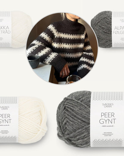 PetiteKnit Key Sweater mit Peer Gynt und Alpakka Folgetrad von Sandnes Garn 12