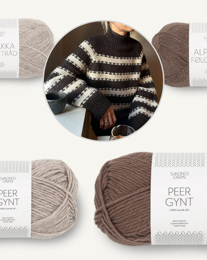 PetiteKnit Key Sweater mit Peer Gynt und Alpakka Folgetrad von Sandnes Garn 8