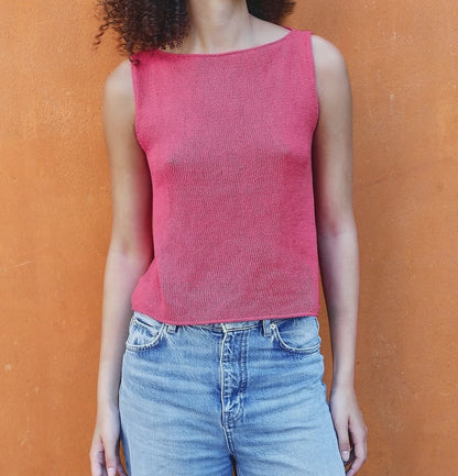 Sigrid Top | let A-formet model i ren silke fra Knitting for Olive