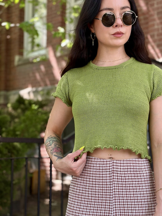 Baby Gem Tee | adorable ruffles made from Mandarin Petit by Sandnes Garn