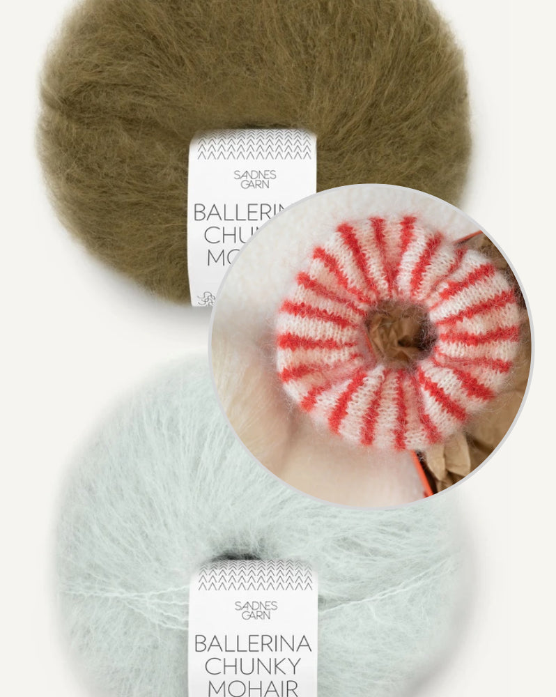 Sandnes Knit a Scrunchie Set mit Gratisanleitung aus Ballerina Chunky Mohair von Sandnes Garn 10