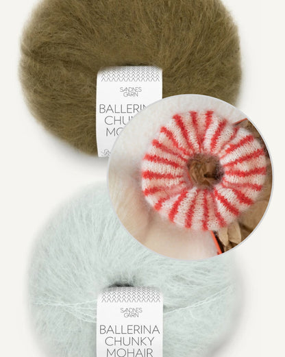 Sandnes Knit a Scrunchie Set mit Gratisanleitung aus Ballerina Chunky Mohair von Sandnes Garn 10