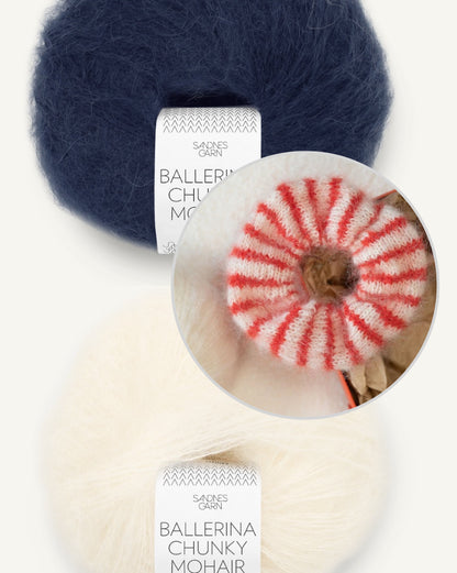 Sandnes Knit a Scrunchie Set mit Gratisanleitung aus Ballerina Chunky Mohair von Sandnes Garn 9