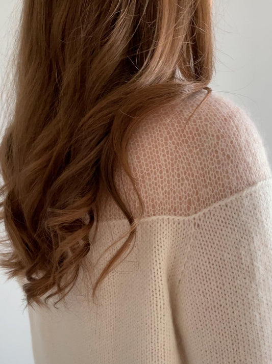 Heaven Blouse | romantisch feminin aus Babyull Lanett und Tynn Silk Mohair von Sandnes Garn